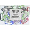 Hillman Hillman Group 706688 Refill Metal Carabiner Key Chain with Split Key Ring  - 36 per Pack 36 Piece 706688